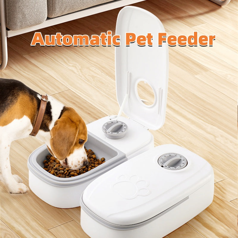 Automatic Smart Pet Feeder – Timed Dispenser with Stainless Steel Bowl